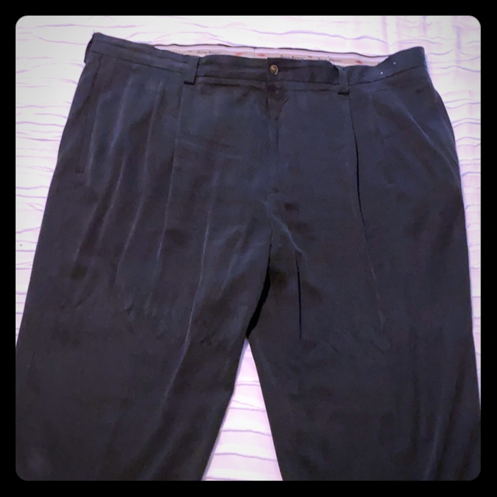 Tommy Bahama Black silk pleated pants